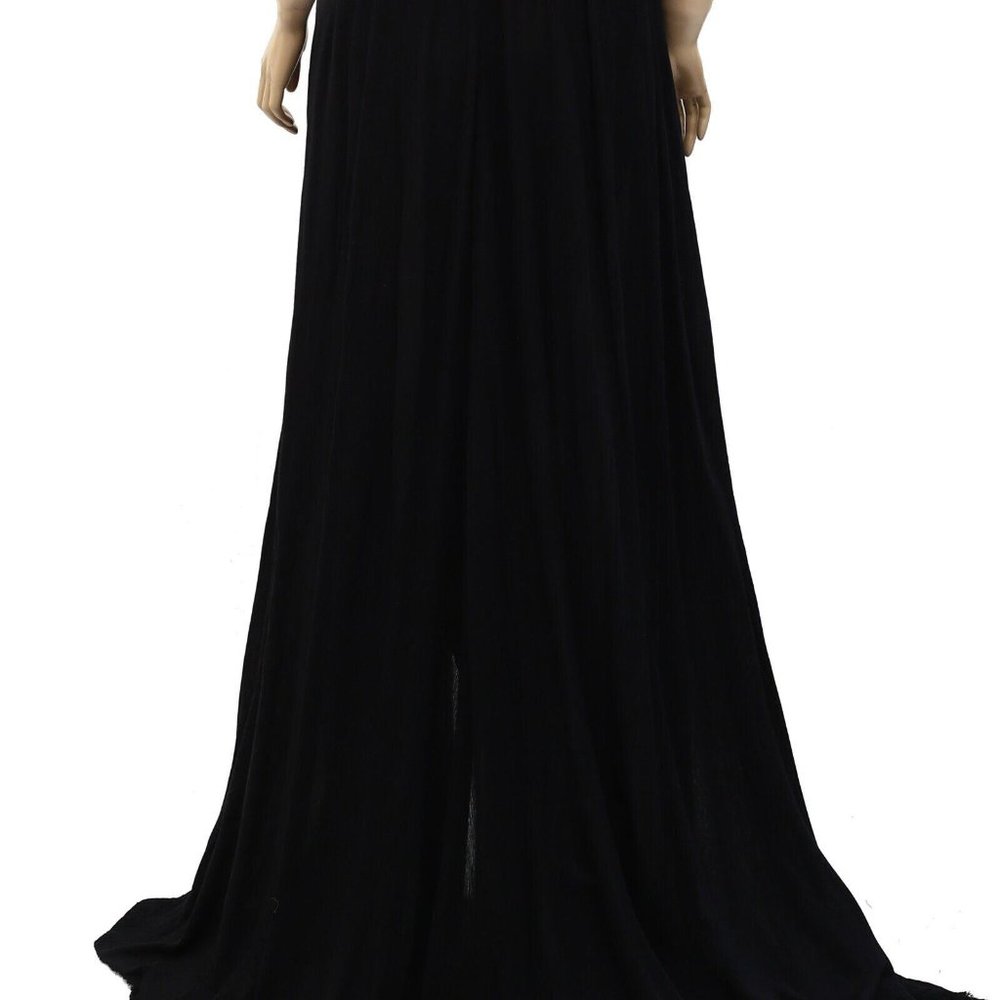 Free People Black Halter Maxi Dress with High Slit - Picture 11 of 11
